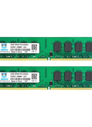 Motoeagle PC2-5300U 4GB Kit (2GBX2) DDR2 667MHz Udimm RAM 2Rx8 PC2 5300 1.8V وحدات ذاكرة سطح المكتب غير المخزنة - pzsku/Z31070FA8739CE178A02FZ/45/_/1736309082/5c56f25b-4285-4b8a-a96b-6cf3800eaa39