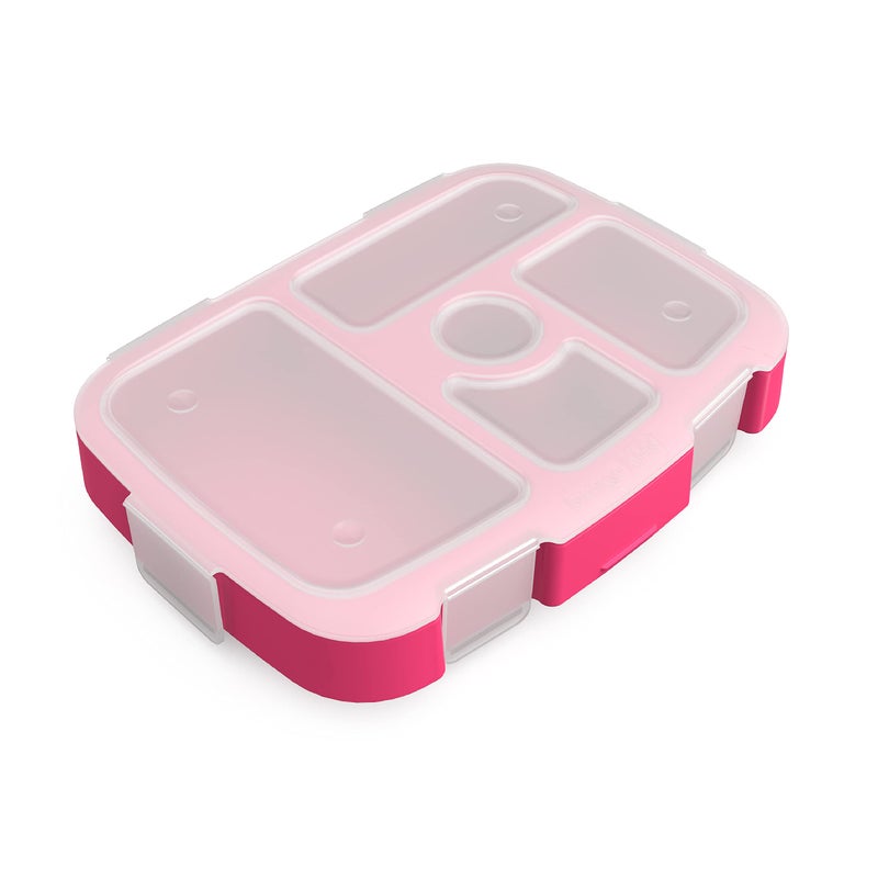 Bentgo® Kids Prints Tray with Transparent Cover - Reusable, BPA-Free, 5-Compartment Meal Prep Container with Built-In Portion Control for Healthy Meals At Home & On the Go (Fairies) - Image 1