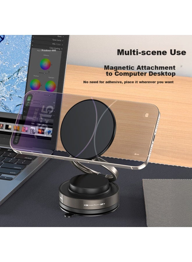 Stiger Car Phone Holder, Vacuum Suction Cup, Magnetic Mount, For Car Navigation And Dashboard, Suitable For Tesla And Audi - Image 3