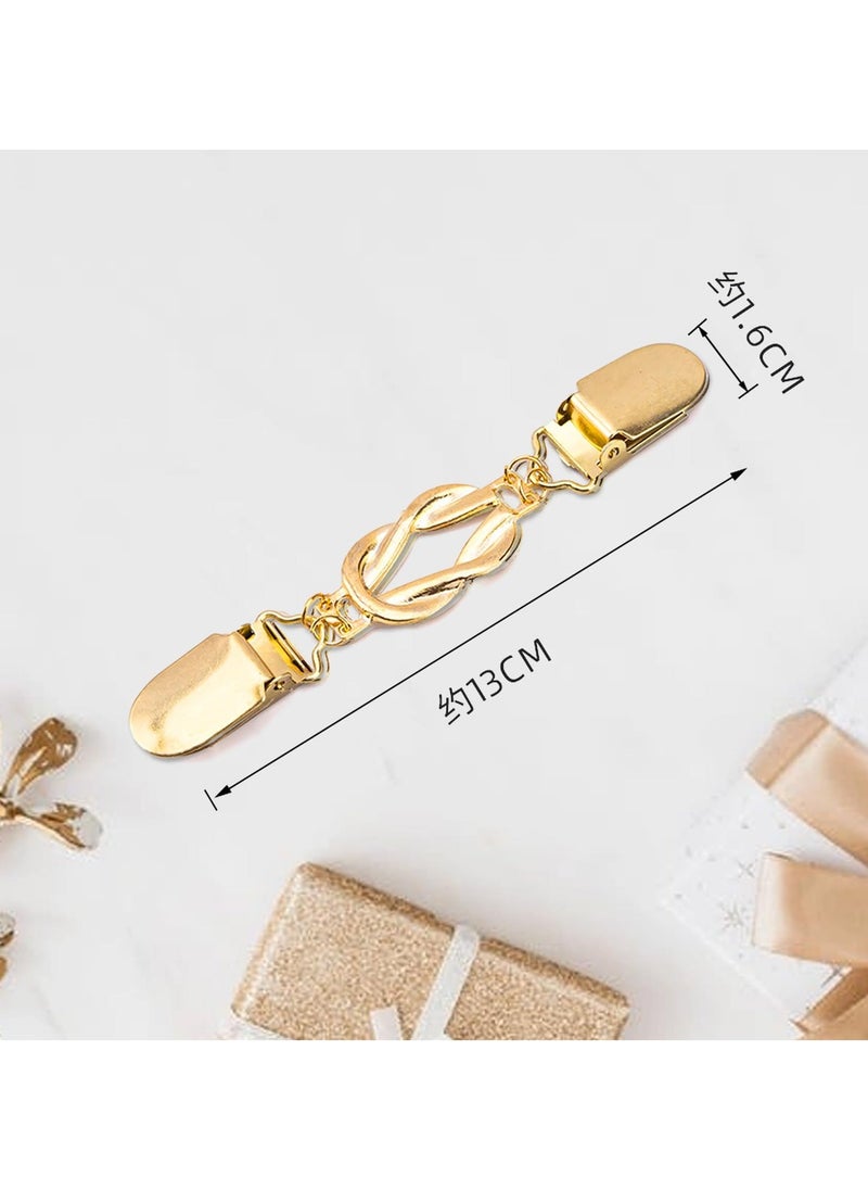 2Pcs Sweater Clasps for Women – Vintage Zinc Alloy Cardigan Clips & Shawl Jacket Collars, Secure Cincher Brooch for Dresses & Sweaters  - Image 2