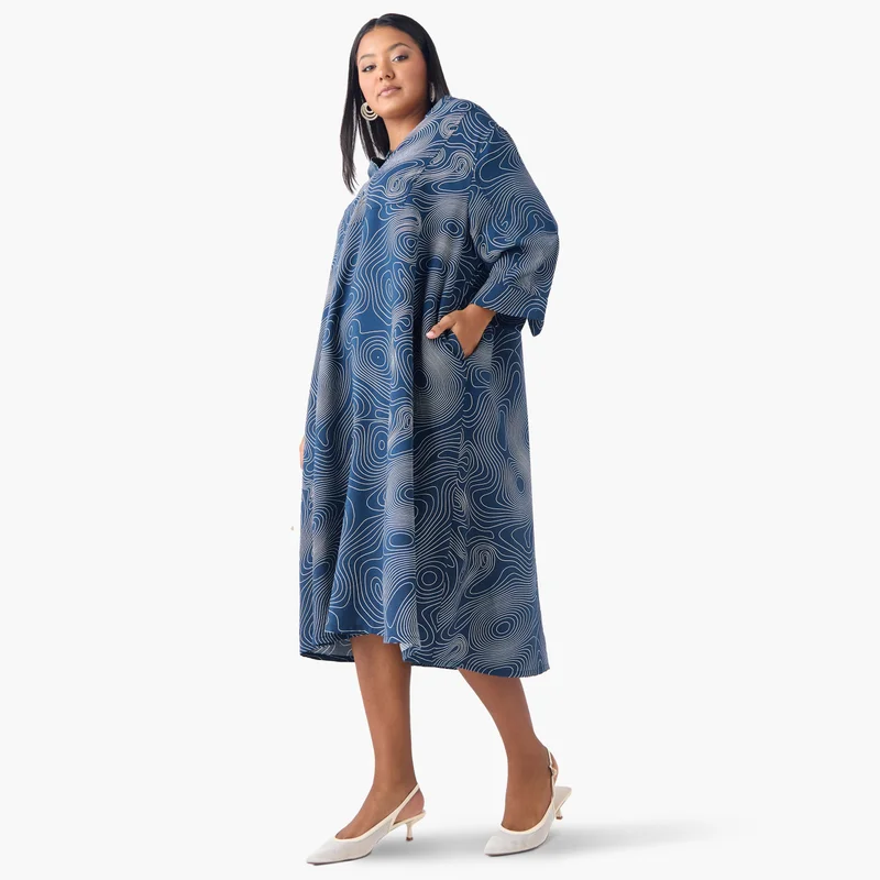 Ulla Popken Plus Size Ulla Popken Printed A-line Dress