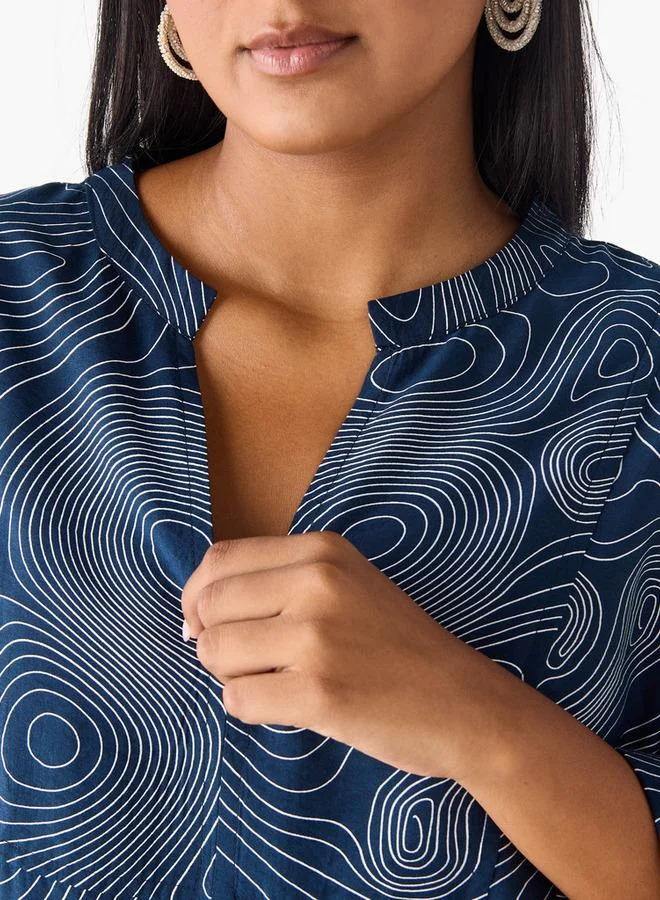  أولا بوبكن فستان مقاس كبير بطبعات أولا بوبكن بتصميم -