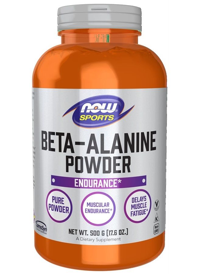 now Sports Nutrition, Beta-Alanine Pure Powder 2,000 mg, Muscular Endurance*, 500 Grams - Image 1