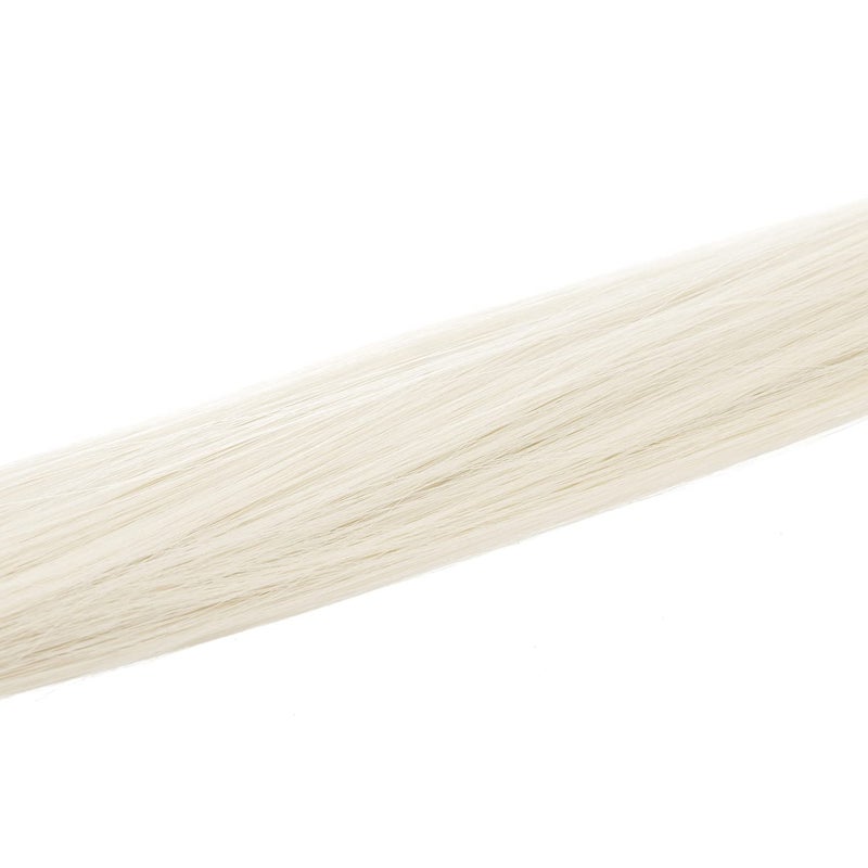 SWACC 12 Pcs Straight One Color Party Highlights Clip on in Hair Extensions For Women Colored Hair Streak Synthetic Hairpieces (Platinum Blonde) - Image 4