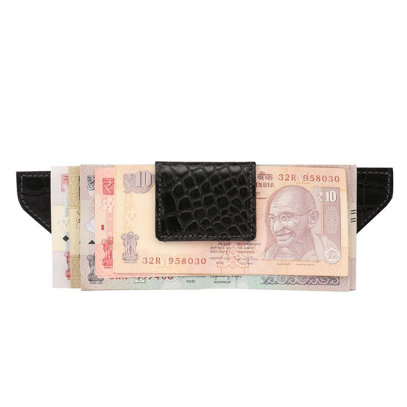 Rustic Leather Leather Wings Magnetic Paper and Note Clip (BlackGrey) - Image 4