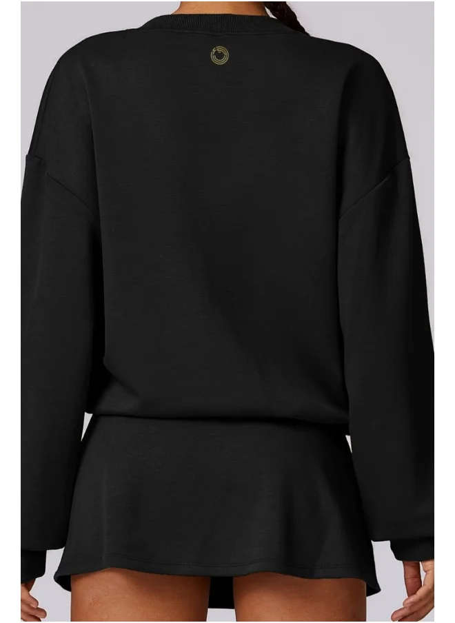 كون.يوغا KAWN YOGA Womens Loose Fit Light Sweatshirt