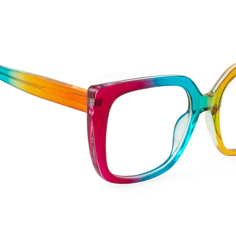 PERKEY Store PERKEY Square Blue Cut Light Blocking Computer Eyeglasses for Men Women - Image 5