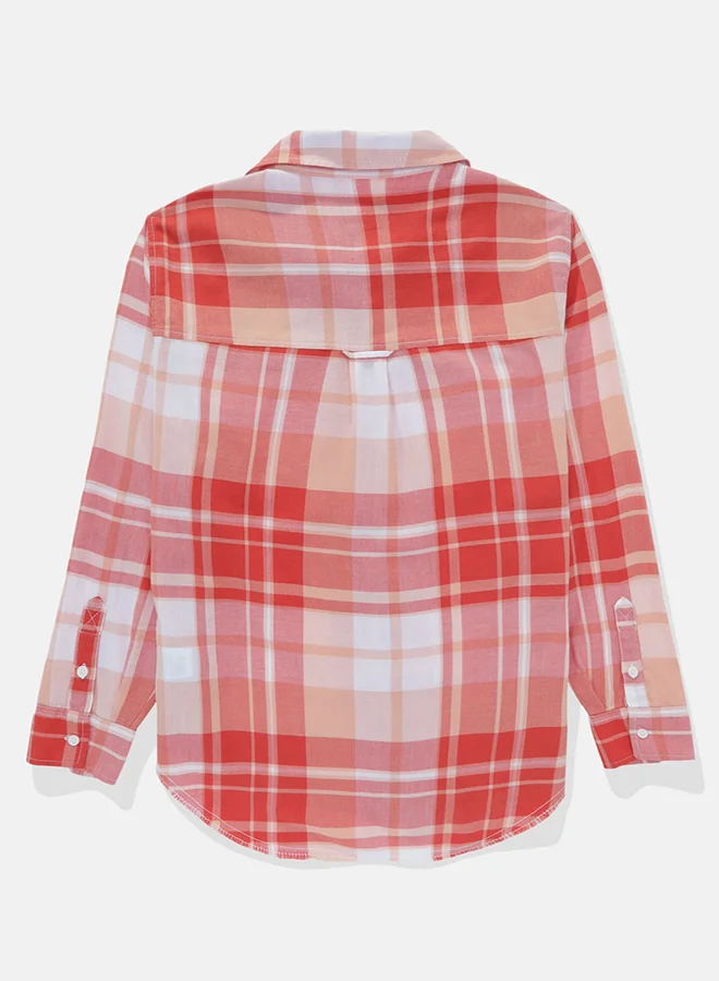 امريكان ايجل Short Sleeve Checked Button-Up Shirt