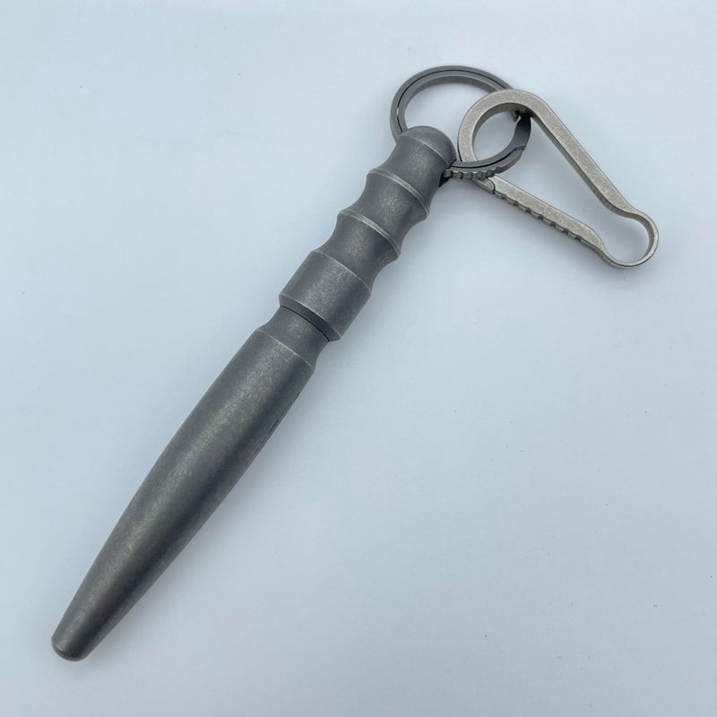 Titanium Alloy Portable EDC Tactical Pen Mini Self-defense Broken Window Pen Outdoor Camping Titanium Alloy Tactical Pen Stone Washed Titanium Keychain suit