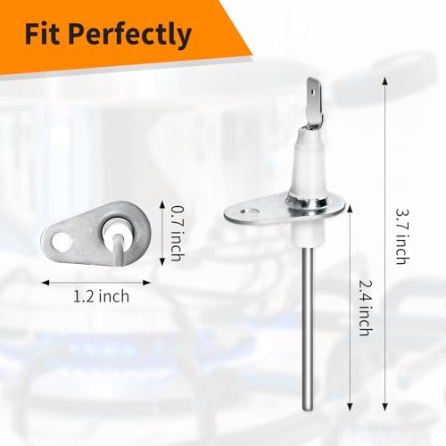 UP2WIN Flame Sensor Igniter Sensing Rod Compatible with Goodman Janitrol Amana York Furnace, Replace for 0130F00010 B1172606 B11726-06 (2 Pack) - Image 2