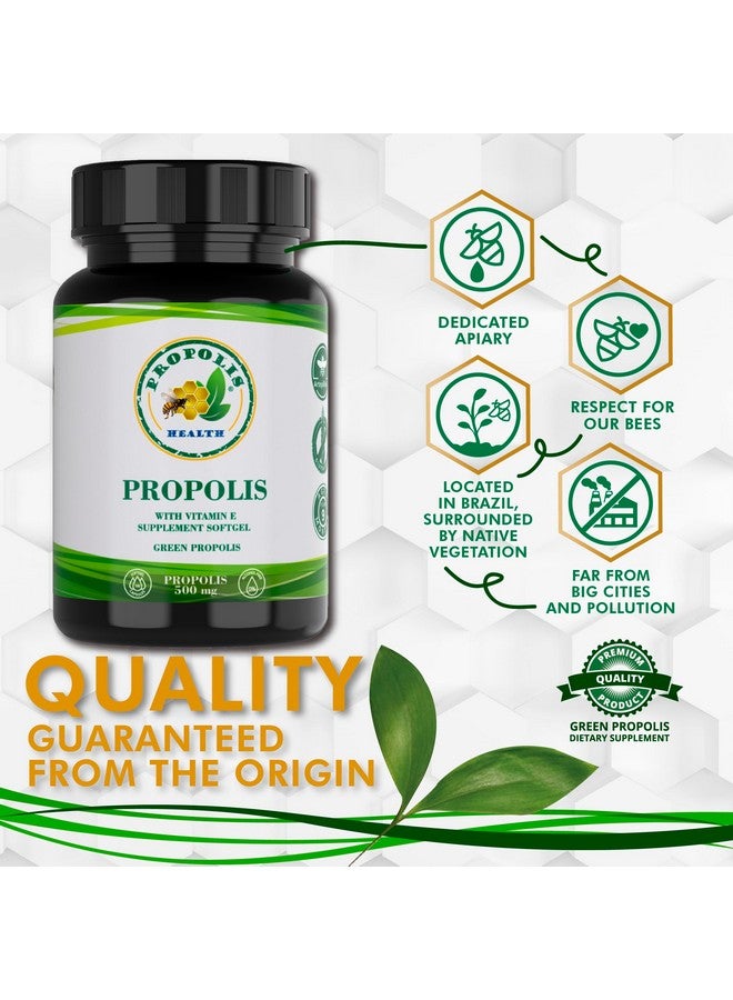Propolis Health Propolis Capsules 1000mg-Daily with Vitamin E Per 2 Capsules - Brazilian Green Propolis Extract - Immune Booster 50 Days Supply Propolis Capsules (100 Capsules) - Image 2
