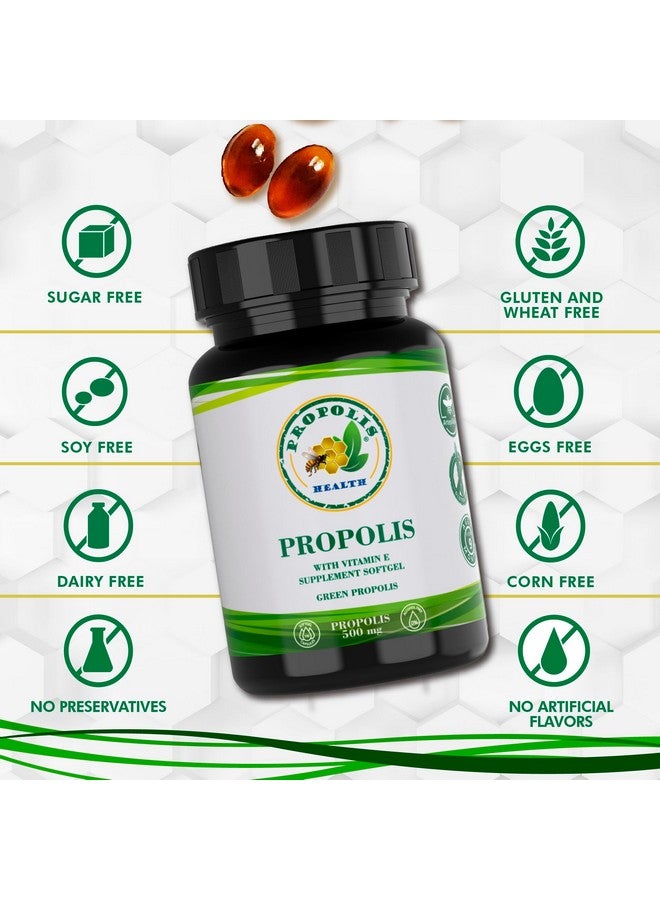 Propolis Health Propolis Capsules 1000mg-Daily with Vitamin E Per 2 Capsules - Brazilian Green Propolis Extract - Immune Booster 50 Days Supply Propolis Capsules (100 Capsules) - Image 3