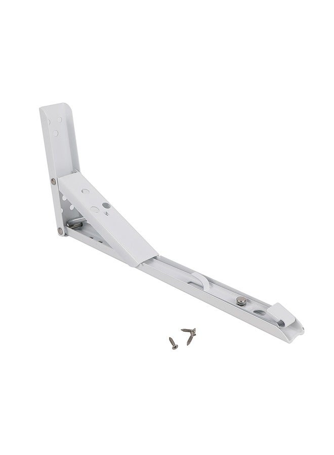 LAWAZIM Bracket - 35x13.5cm White - Heavy Duty Space-Saving One-Touch Adjustable Foldable Wall Shelf Bracket for Wall-Mounted Storage, DIY, Utility Room, Kitchen, Garage, and RV Shelving Solutions  - Image 1