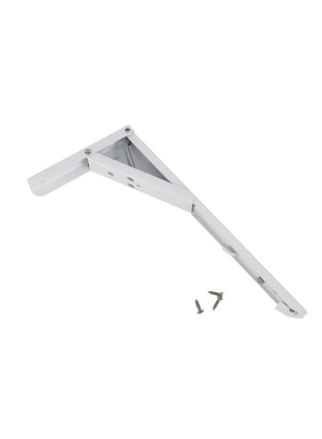 LAWAZIM Bracket - 35x13.5cm White - Heavy Duty Space-Saving One-Touch Adjustable Foldable Wall Shelf Bracket for Wall-Mounted Storage, DIY, Utility Room, Kitchen, Garage, and RV Shelving Solutions  - Image 4