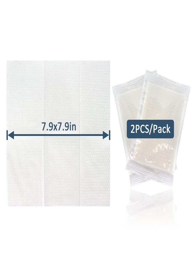 RAQEHO Individual Wrapped Disposable Face Towel - RAQEHO 50PCS (25 PK) Clean Dry Wipes Lint Free Face Towelettes Facial Washcloths Salon Makeup Cleansing Towels for Travel Camping Facial Make up Removal - Image 2