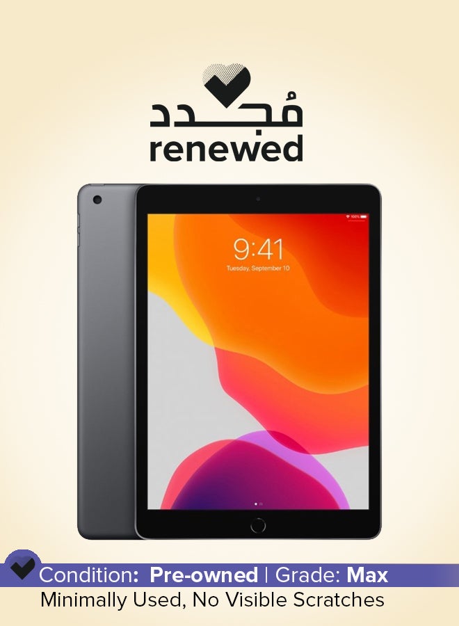 Apple Renewed - iPad 2019 (7th Gen) 10.2-Inch 32GB LTE Space Grey - International Version - Image 1