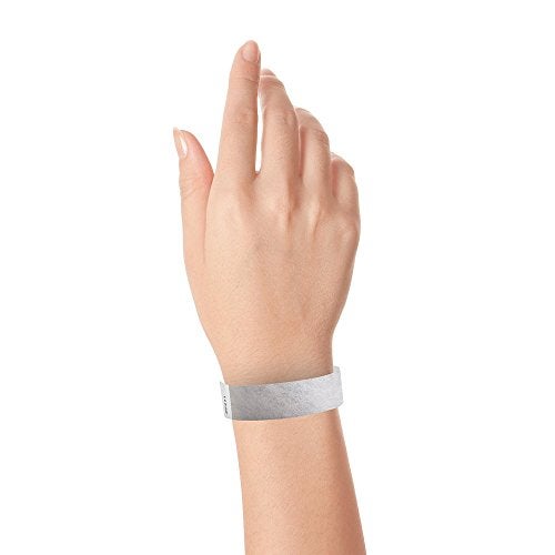 Wristco 200 WristCo Metallic Silver Tyvek Wristbands for Events - Comfortable Tear Resistant Paper Bracelets ID Wrist Bands for Concerts Festivals Admission Party Identification - Image 5