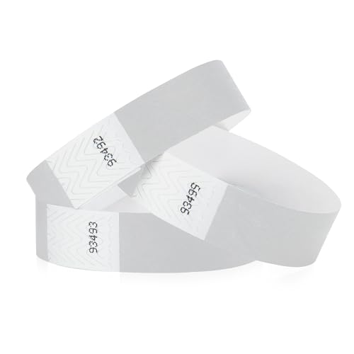 Wristco 200 WristCo Metallic Silver Tyvek Wristbands for Events - Comfortable Tear Resistant Paper Bracelets ID Wrist Bands for Concerts Festivals Admission Party Identification - Image 1