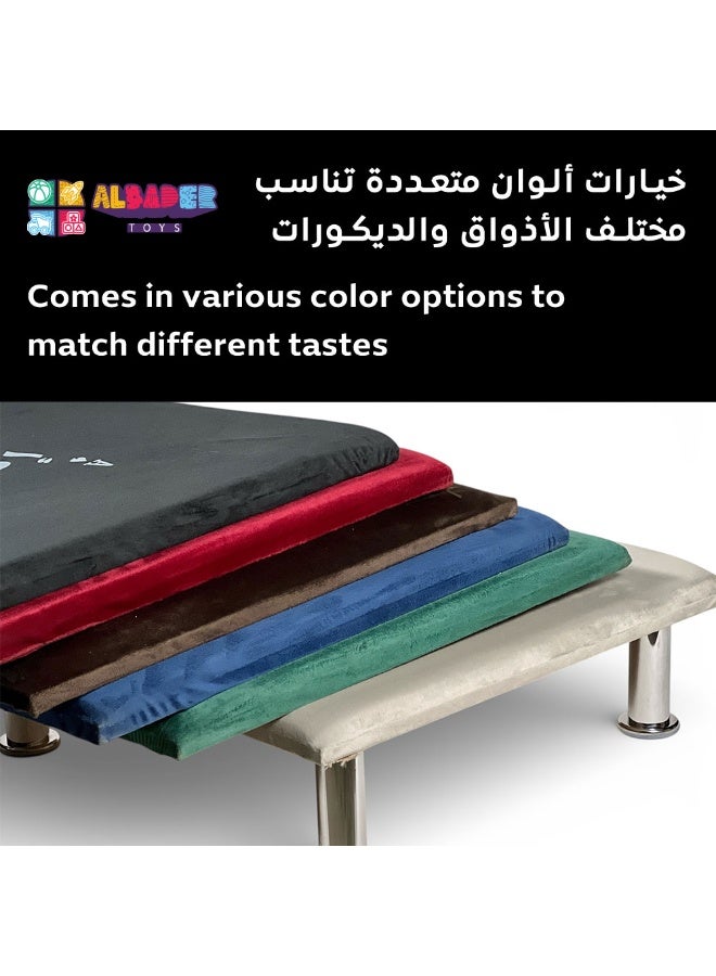 ALBADER Small Blot Table 60×60 cm with Bells Floor Card Table Premium Velvet Surface Steel Legs Portable Blot Table for Blot Speed Blot Card Games Home Gatherings - Image 4
