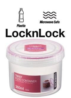 LOCK & LOCK LocknLock Twist Food Container 360ml - BPA-Free, Airtight Seal, Freezer and Dishwasher Safe for Versatile Storage 