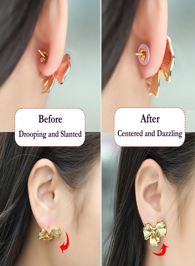 Melimarry Clear Ear Lobe Support Patches for Earrings - Comfortable and Hypoallergenic Earring Backs for Droopy Ears - Prevents Stretching and Tearing. (14mm Disc) - Image 4