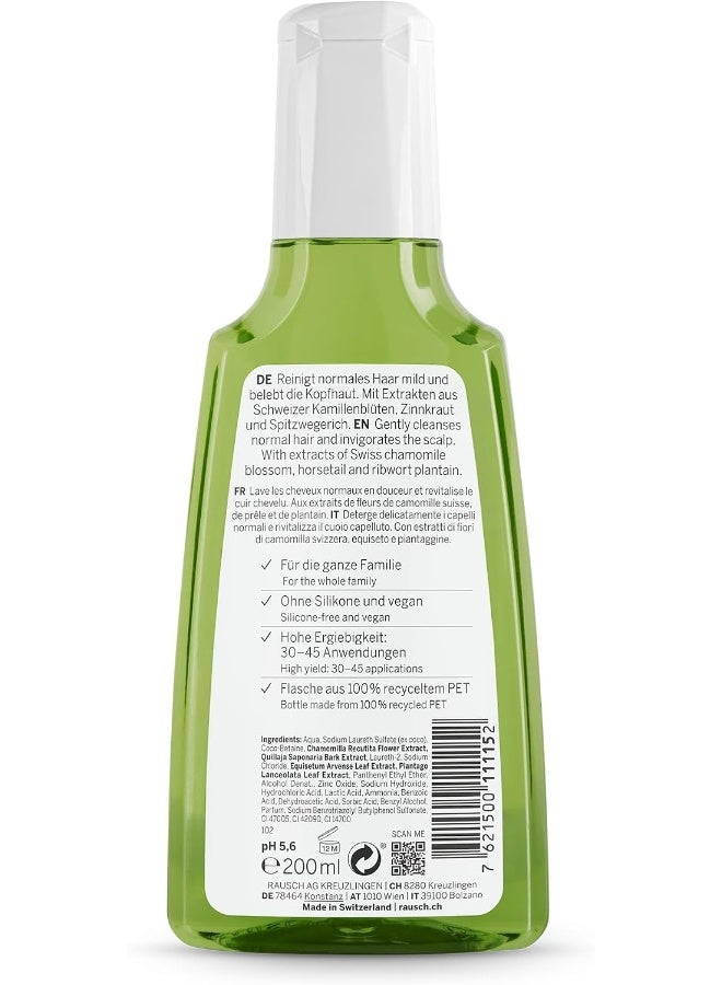 RAUSCH Herbal Shampoo (200 ml) – Daily Hair Care for Normal Hair & Healthy Scalp, with Swiss Herbal Extracts, Silicone-Free 200ml - Image 2