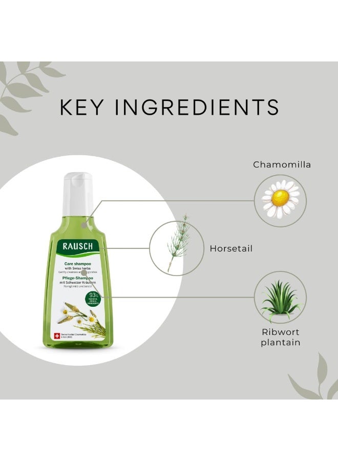 RAUSCH Herbal Shampoo (200 ml) – Daily Hair Care for Normal Hair & Healthy Scalp, with Swiss Herbal Extracts, Silicone-Free 200ml - Image 4