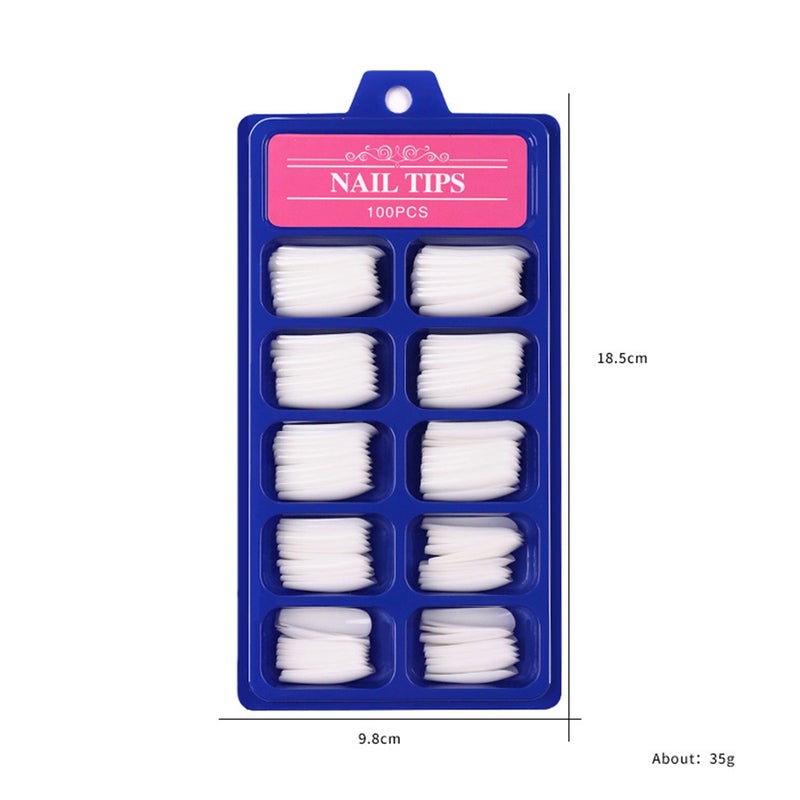 100pcs/box Full Cover Fake Nail Tips Artificial False Nails Long Ballerina Pure Color Nail Tip 10 Sizes Manicure Nail Art Tool - Image 4