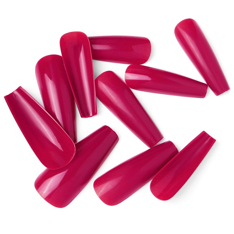 100pcs/box Full Cover Fake Nail Tips Artificial False Nails Long Ballerina Pure Color Nail Tip 10 Sizes Manicure Nail Art Tool - Image 3