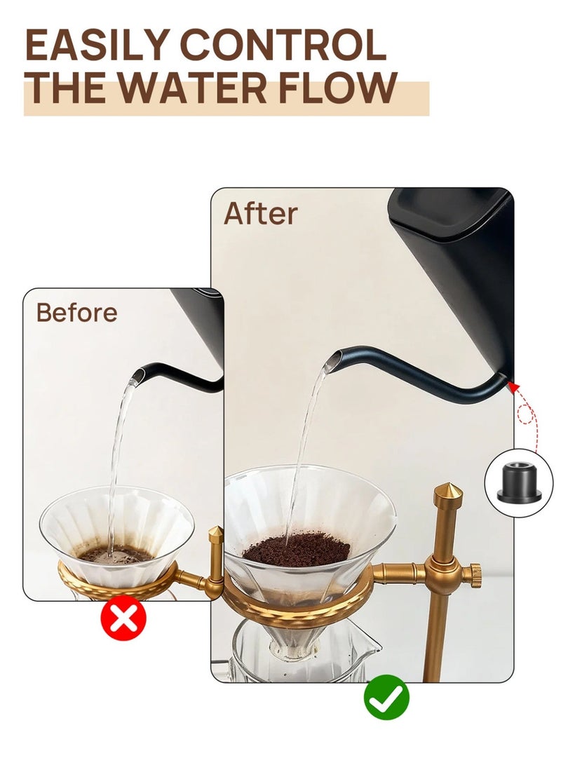 Brutelle V60 Water Flow Restrictor Compatible Coffee Jugs Kettle ARTISAN v2 Hand Drip Pour Over Gooseneck Pot Replacement Part Spout Aid - Image 5