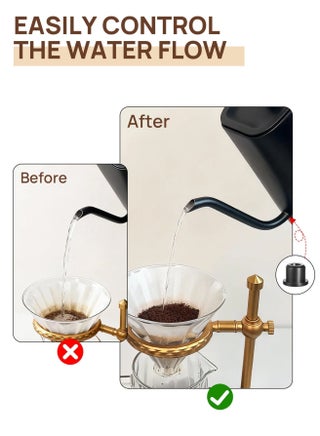 V60 Water Flow Restrictor Compatible Coffee Jugs Kettle v2 Hand Drip Pour Over Gooseneck Pot Replacement Part Spout Aid - view 5