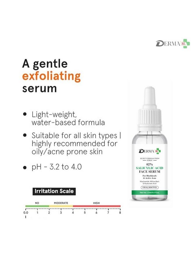 DERMAKR سيروم الوجه DERMA KR 2% حمض الساليسيليك للرؤوس السوداء وحب الشباب النشط - 30 مل - Image 5