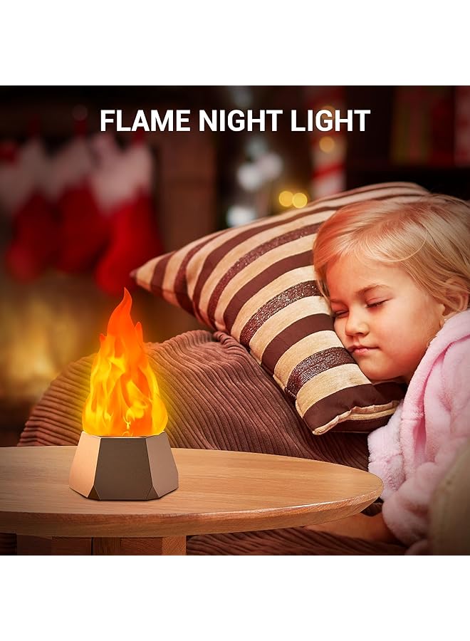 Excefore USB Rechargeable Flameless Candle Fake Fire Lamp with Flickering LED Flame 3 Light Modes Portable Outdoor Torch for Camping Halloween Christmas Thanksgiving Home & Yard Decoration - Image 4