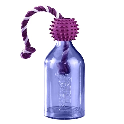 PetSafe Busy Buddy TugAJug Dog Toy Rewards Challenges Dogs Meal Puzzle Toy Durable Rubber Wrap Tugging Braided Rope Engaging Interactive - Image 1