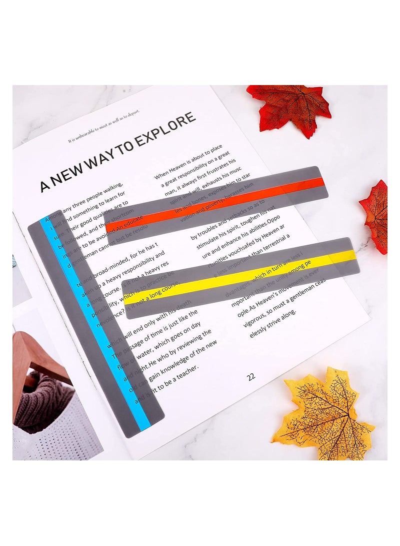 Excefore Guided Reading Strips Highlight Strips Colored Overlay Highlight Bookmarks Help with Dyslexia for Crystal Children and Teacher Supply Assistant (2 Sizes, 6 Colors） - Image 5