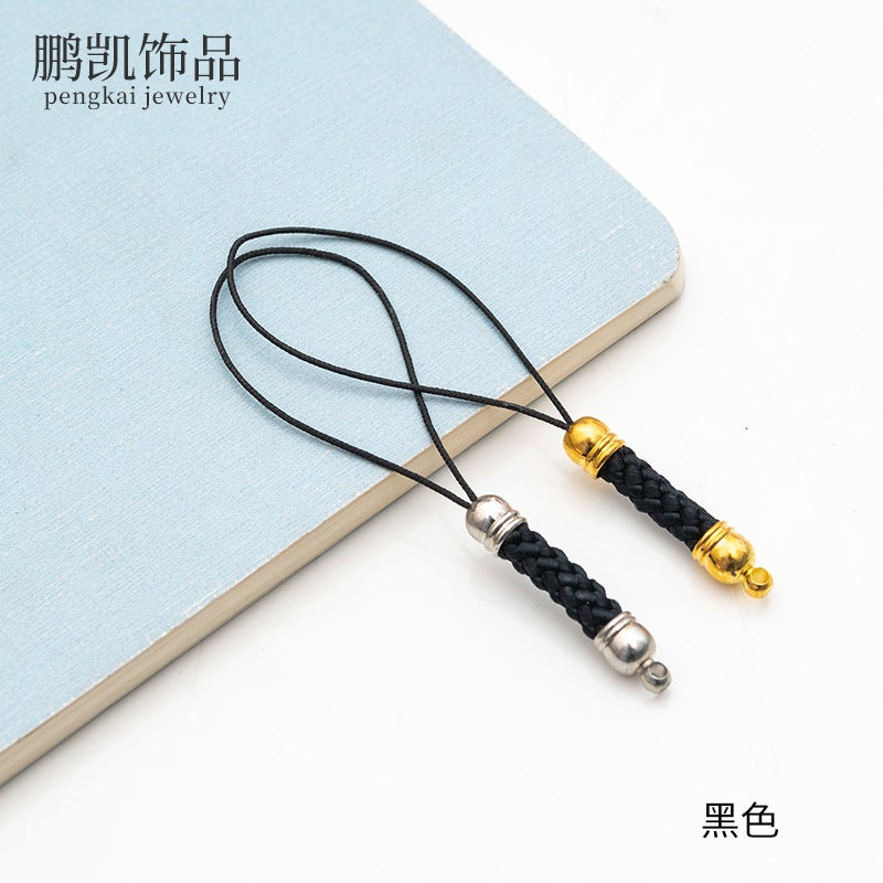 DIY Jewelry Accessories Braided Corn Tassel Phone Lanyard Black 
