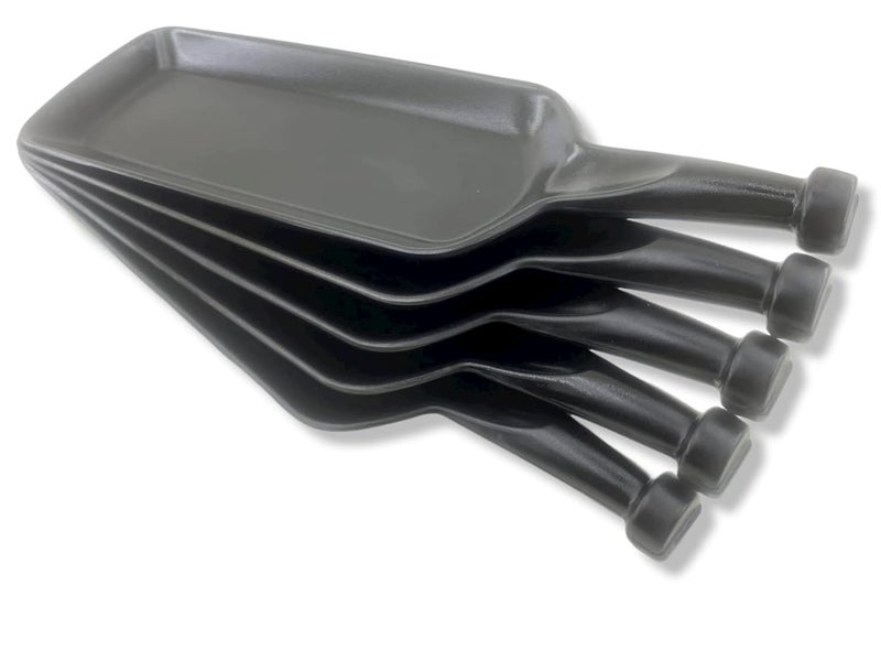 ECOSPIT CONTAINER Ecospit Melamine Bat Shape Snacks and Sweets Serving PlatterTray for Home Hotel Restaurant Kitchen Matt Black Pack of 06 - Image 2