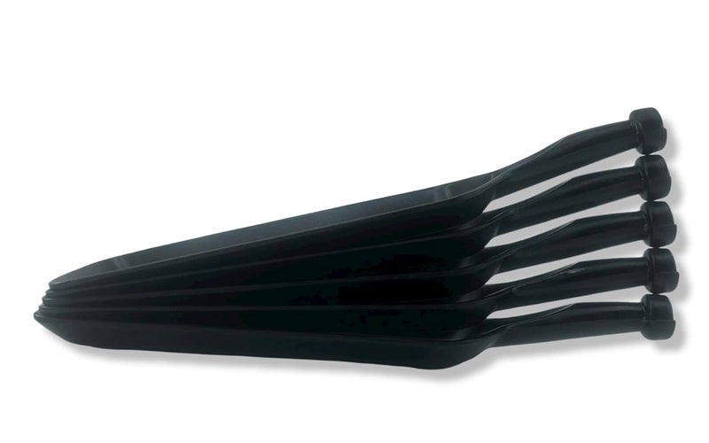 ECOSPIT CONTAINER Ecospit Melamine Bat Shape Snacks and Sweets Serving PlatterTray for Home Hotel Restaurant Kitchen Matt Black Pack of 06 - Image 4