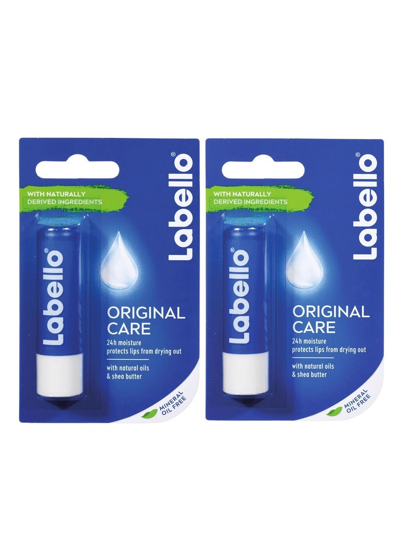 Labello Original Caring Lip Balm Clear 5.5ml (Pack of 2) - Image 1