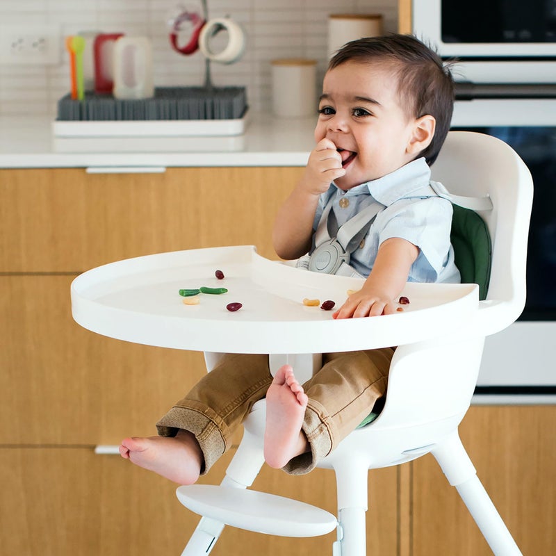 Boon Grub Extra High Chair Tray - Dishwasher Safe, White - Image 4