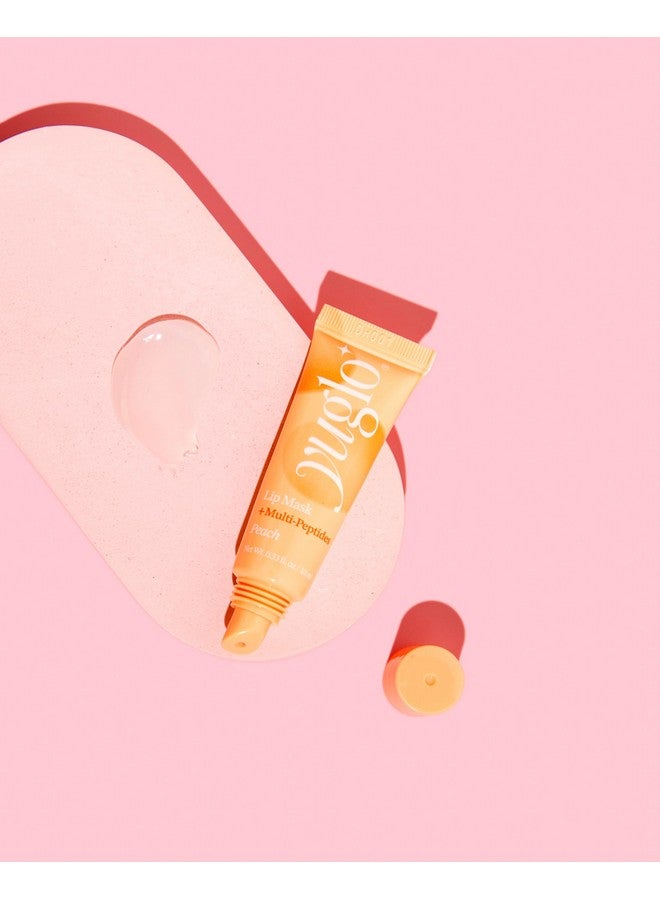 YUGLO Multi-Peptide Infused Lip Sleeping Mask - Moisture & Collagen Boosting Lip Sleeping Mask- Restore, Hydrate & Plump Dry Chapped Lips - Peach - Image 3
