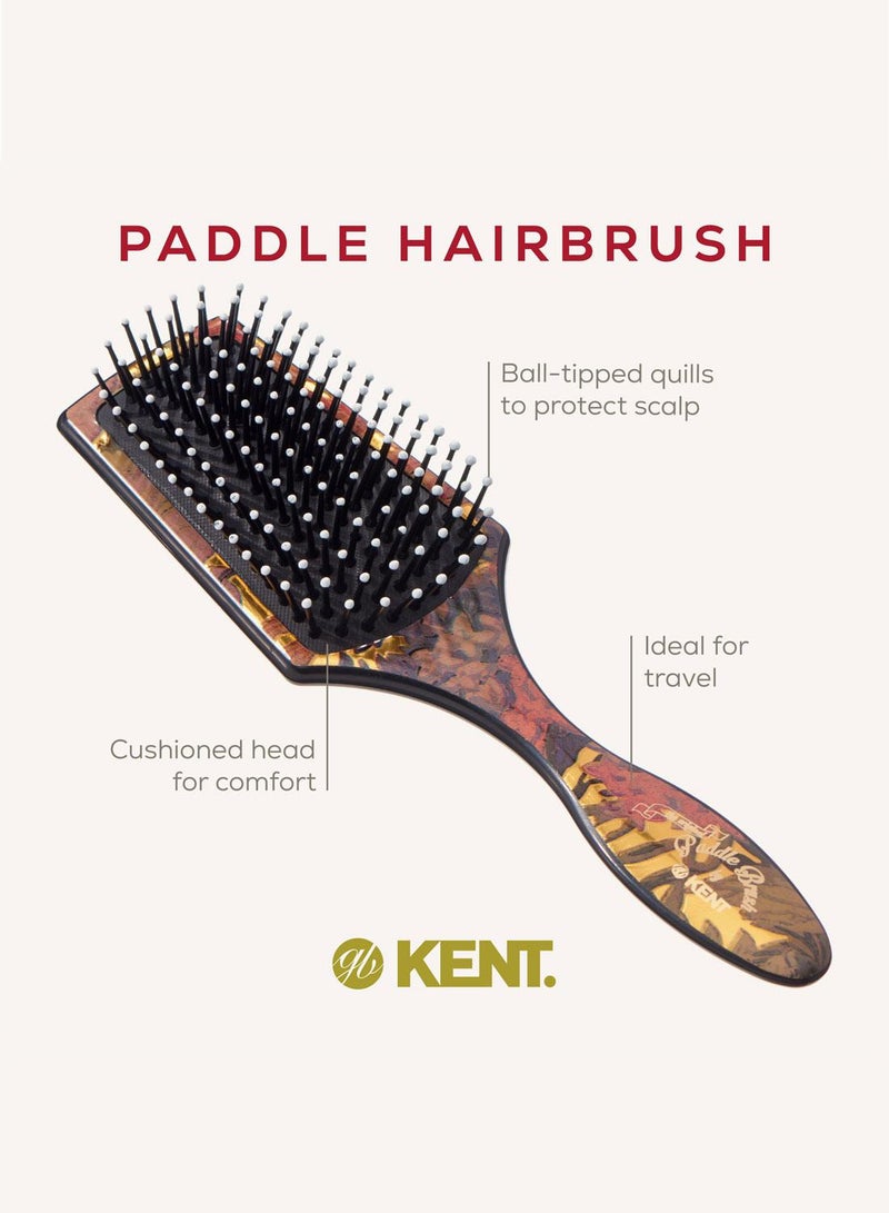 KENT LPB2 Small Floral Cushioned Paddle Hair Brush - Detangling and Smoothing Brush for All Hair Types - Image 4