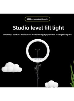 ماركة غير محددة 18 بوصة صافي ضوء أحمر حي ملء الضوء الثرثرة مرساة قوس LED حلقة ضوء التصوير الجمال ضوء اللون: مجموعة + 18 بوصة مصباح  - Image 2