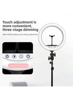 ماركة غير محددة 18 بوصة صافي ضوء أحمر حي ملء الضوء الثرثرة مرساة قوس LED حلقة ضوء التصوير الجمال ضوء اللون: مجموعة + 18 بوصة مصباح  - Image 3