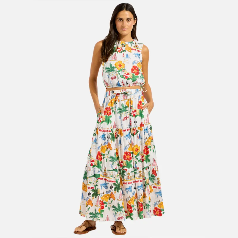 SEAFOLLY Viva Vacation Tiered Maxi Skirt - Women
