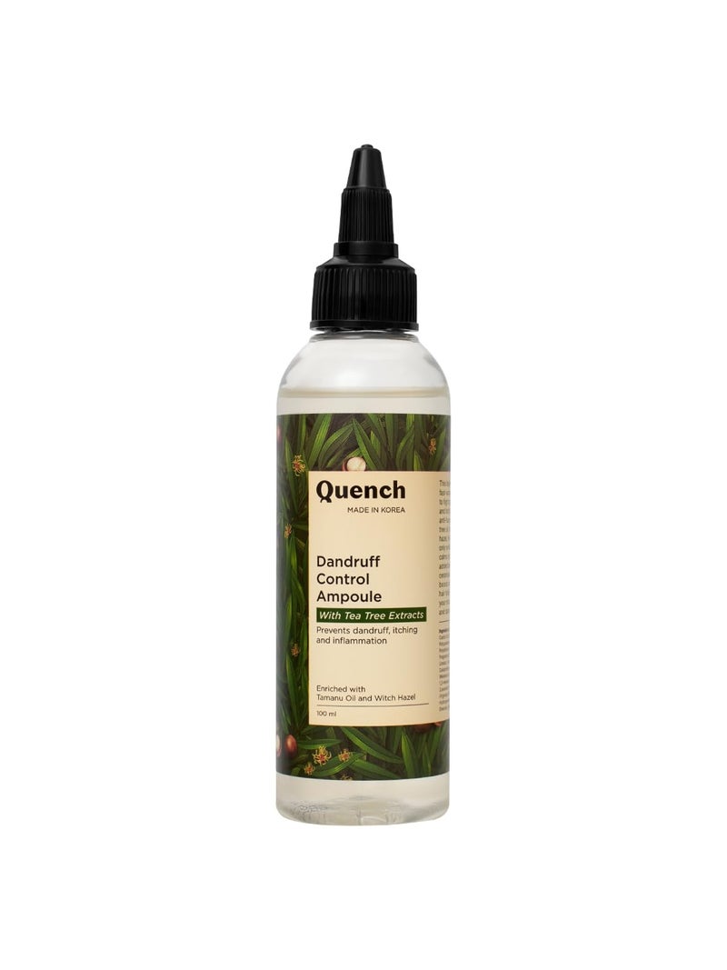 Quench سيروم التحكم في قشرة الرأس مع مستخلصات شجرة الشاي يعالج قشرة الرأس والرقائق وفروة الرأس الدهنية يقوي ويرطب بعمق مصنوع في كوريا 100 مل - Image 1