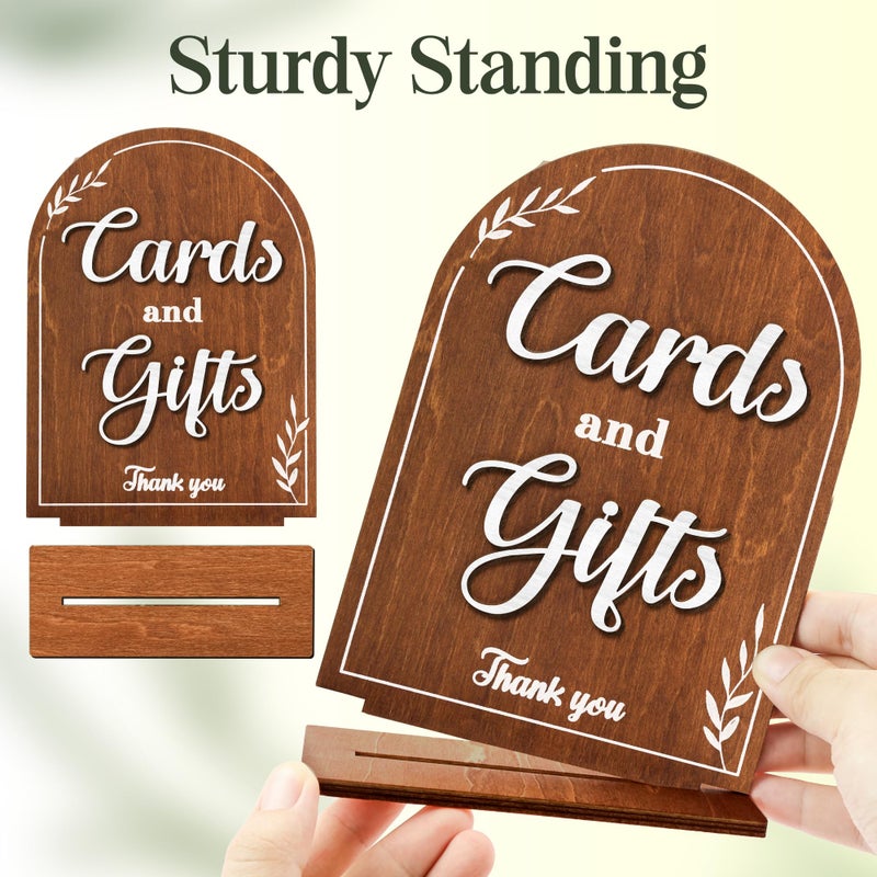 Stofinity Wooden Wedding Signs For Ceremony And Reception - Cards And Gifts Sign, Please Sign Our Guestbook Signs, Rustic Wedding Guest Book Signs Decorative Signage For Table Decor - Image 4