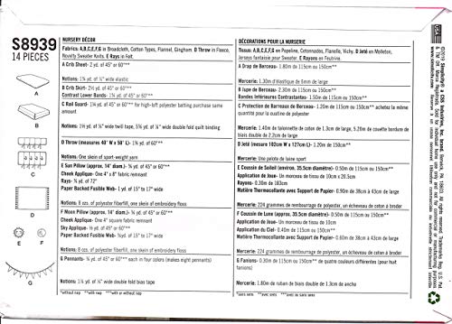 Simplicity US8939OS Sewing Pattern S8939 Nursery Décor, various, White - Image 2