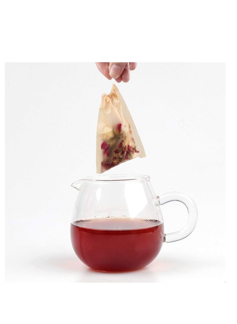 SYOSI 100Pcs Disposable Tea Bags for Loose Leaf Tea, Empty Tea Bags for Loose Tea, 100% Natural Wood Pulp Paper Material, Unbleached Tea Filter Bags with Drawstring (7*9cm)  - Image 4
