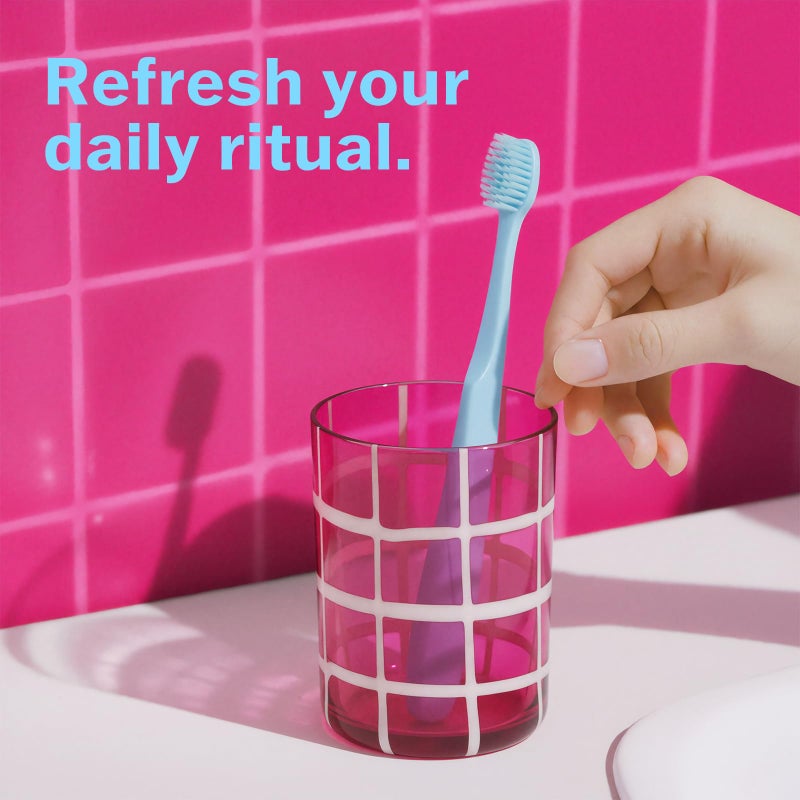 Tonochi Max Extra Soft Toothbrush for Adults with Sensitive Gums, Soft Bristle Toothbrushes, Wide Head for Back Teeth, Ergonomic Non-Slip Grip, BPA Free, Individually Wrapped, 4 Pack, Sky Blue - Image 5